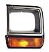 OE Replacement Dodge Pickup/Ramcharger Driver Side Headlight Door, Black with chrome (Partslink Number CH2512135)