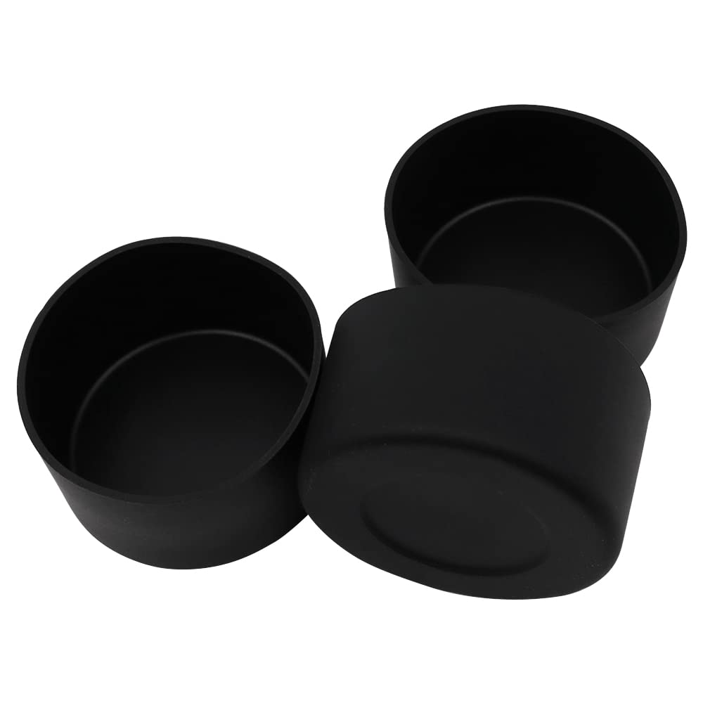 WANGCL 3 Pieces Silicone Sleeve for Glass Spray Bottle Washable Silicone Water Bottle Sleeve Protector Base for Bottles for 12 to 24 oz Water Bottles (Black)