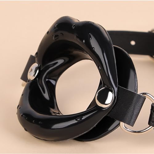 Silicone Knebel Ball,Silikon Knebel Mundknebel,Silikon Ball Gag mit Fetisch BDSM Sex Bondage,Verstellbarer SexSpiele Ballknebel,Mundknebel Sexspielzeug (Schwarz)