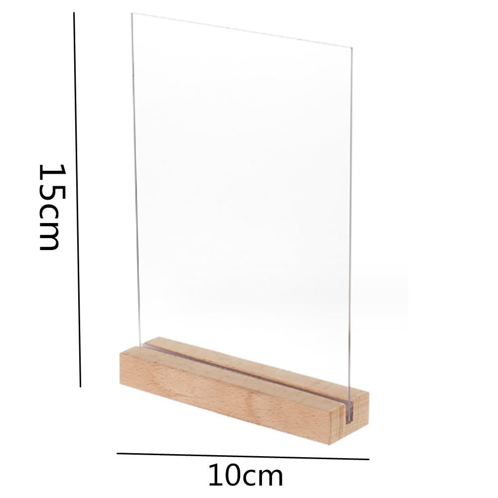 Plexiglass Plaque Transparent Supports De Panneau En Acrylique à Dos Incliné A6 - Cadre Photo Transparent Pour Panneaux, Brochures, Dépliants, Menus, Affichage - Tableau à Message En Plastique (A6 - Lot De 6 Cadres Photo