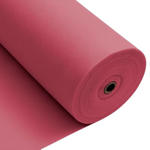 Longing Home Rouleau de Nappe jetable en intissé Imitation Tissu au mètre, idéal pour Un Anniversaire, Une fête, décoration (Bordeaux, 1,18 × 25 m)