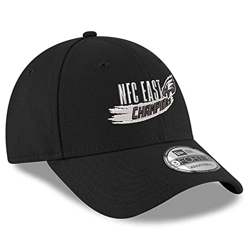 New Era Men's Black Philadelphia Eagles 2022 NFC East Division Champions 9FORTY Adjustable Hat - Image 3