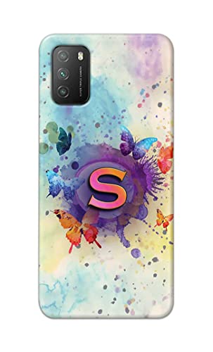 Image of PRINTFIDAA� Printed Hard Back Cover Case for Mi Poco M3 Back Cover (Alphabet S) -2808