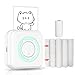 skrskr All-in-One Mini-Drucker Tragbarer Multifunktions-Fotodrucker für Smartphone Drahtloser Sofortbild-Thermodrucker mit 10 selbstklebenden Papierrollen 1 Thermopapierrolle Kompatibel