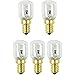 Produktbild com-four® 5x Backofenlampe bis 300° C, warm-weiße Herd-Glühbirne 26W, E14, 230V, 165 Lumen (05 Stück - 26W goldfarben)