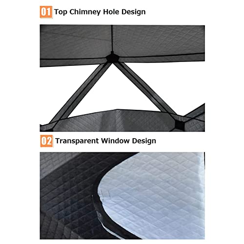 Carpa para pesca en hielo 3-4 personas impermeable y térmica miniatura 4