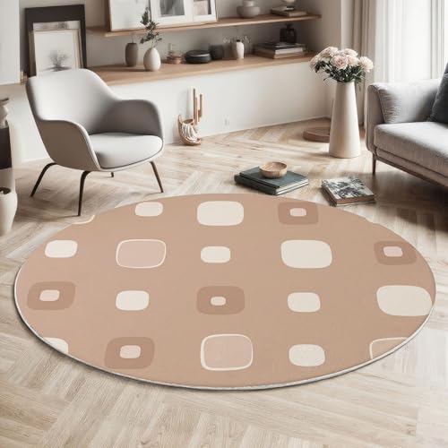 Tapis rond cube bohème fini les glissades avec cette moquette lavable douce - 7