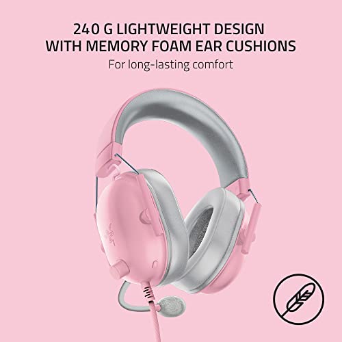 Razer BlackShark V2 X Quartz Pink Wired Esports Headset - Image 5