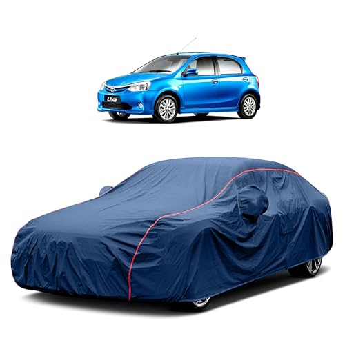 Image of Heavy-Duty Car Cover for Compatible with Toyota Etios Liva (2011 to 2025 All Models) Deluxe Car Protection Cover ? Waterproof & UV-Resistant All-Season Exterior Protection
