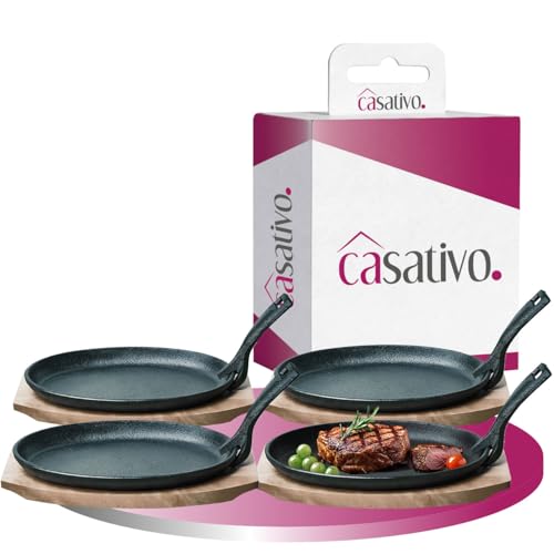 4er-Set Massive Profi Servierpfanne aus Gusseisen mit...