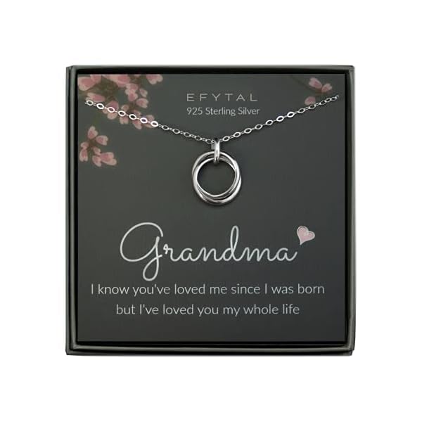 EFYTAL-Grandma-Gifts-925-Sterling-Silver-2-Thick-Interlocking-Circles-Necklace-for-Grandmother-from-Grandchild-Mom-Necklaces-for-Women-Birthday-Gift-Ideas-Mothers-Day-Jewelry-For-Her-Mothers-Day EFYTAL Grandma Gifts, 925 Sterling Silver 2 Thick Interlocking Circles Necklace for Grandmother from Grandchild, Mom Necklaces for Women, Birthday Gift Ideas, Mother's Day Jewelry For Her, Mothers Day