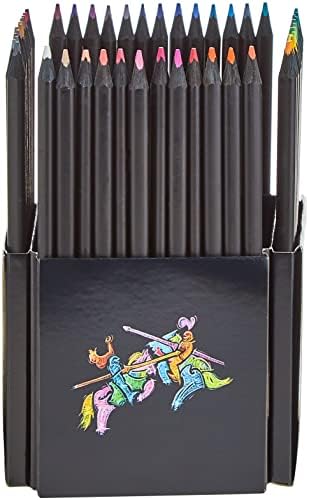 Faber-Castell Colouring Pencils Black Edition, Set of 50 tin of 12, (116450)