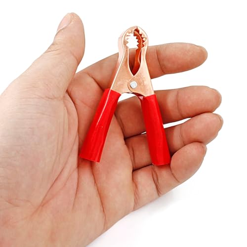 Image of 50A Insulated Alligator Clips 6Pcs Heavy Duty Black & Red Boot Metal Spring Loaded Truck Car Battery Electric Test Clips Lead Probe Alligator Clamps