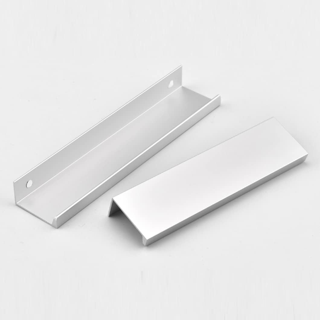 Invisible Handles Furniture Pull Handles Aluminum Alloy Kitchen Drawer Pulls Cabinet Door Handles Invisible Bedroom Wardrobe Pull Handles, with Screws(Length 250mm)