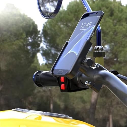 Support téléphone moto guidon avec fixation rétroviseur stable - 4