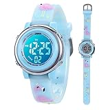 pulsera 3d philips 【SIETE COLORES DE LUZ DE FONDO】: Use luces LED de colores LED importadas, solo presione el botón de luz de fondo a la izquierda, puede ver claramente la hora por la noche. azul oscuro, verde, rojo, azul cielo, naranja, rosa, morado. No solo esto puede satisfacer la curiosidad del niño y ver claramente la hora en la noche.