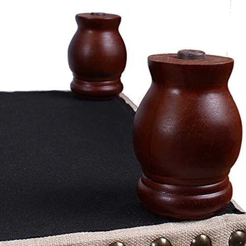 Adeco Fabric Sturdy Design Rectangular Tufted Lift Top Storage Ottoman Bench Footstool With Solid Wood Legs And Nailhead Trim - Beige-2 #TOP6