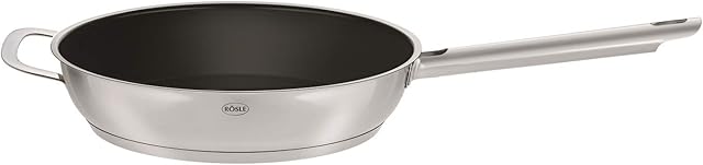 RÖSLE Elegance patelnia uniwersalna z powłoką zapobiegającą przywieraniu, 32 cm, stal nierdzewna 18/10, nadaje się do płyt indukcyjnych, nadaje się do mycia w zmywarce
