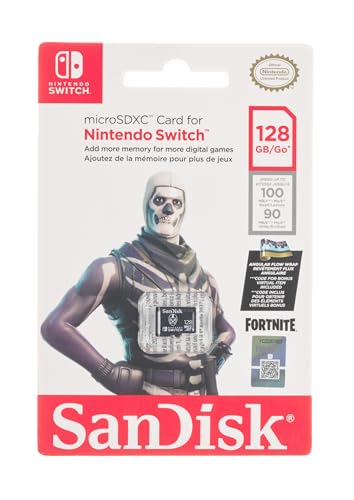 SanDisk Cartão microSDXC de 128 GB licenciado para Nintendo Switch, edição Fortnite - SDSQXAO-128G-G