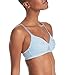 Hanes Women’s Oh So Light Comfort Flex Fit Wire Free Bra, Denimjacket Blue Heather Print, L