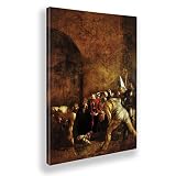 Giallobus - Obraz - Caravaggio - Pogrzeb św. Łucji - Płótno na płótnie - 50x70 - Gotowe do powieszenia - Nowoczesne obrazy do domu