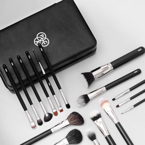 Image of PAC Absolute Basics | Amateur & Beginner MUA Set Lightweight Ergonomic Handles Hard Case Brush Pouch