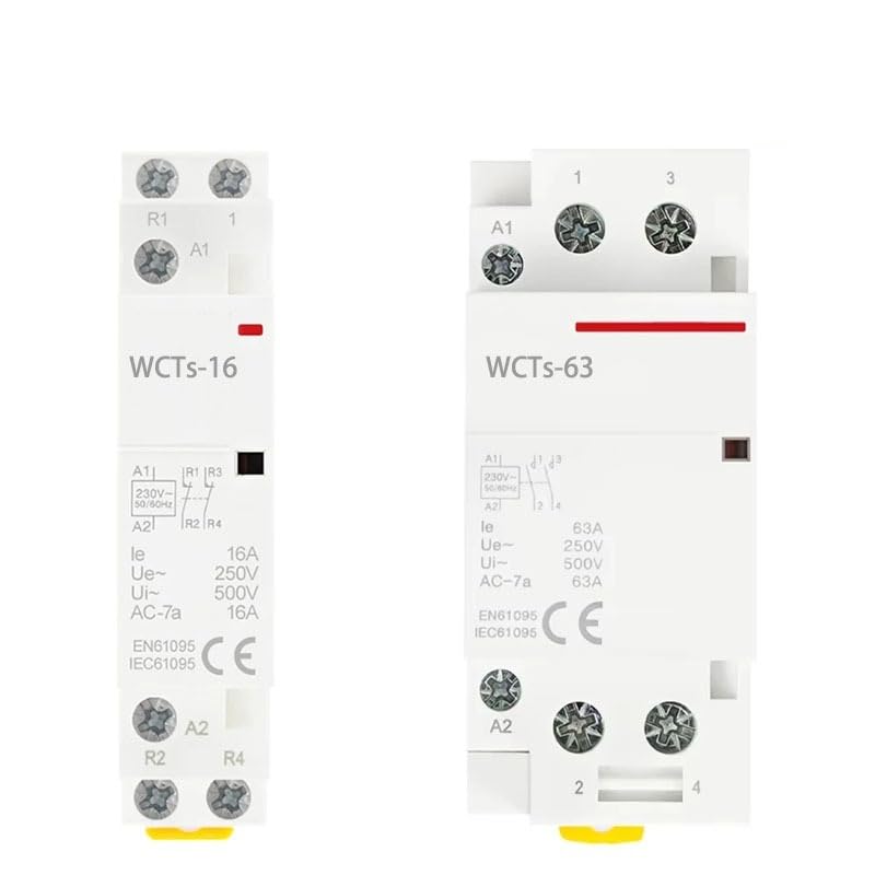 Contacteur modulaire domestique Rail Din 2P 16A 220V AC pour chauffage et ballon