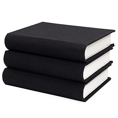 AuldHome Design Faux Book Stack (Black, Set of 3); Decorative Books for DIY Crafts and Home Decor