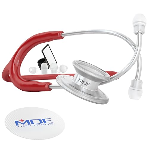 Stéthoscope MDF Instruments MD One bordeaux à double pavillon en acier inoxydable MDF77717