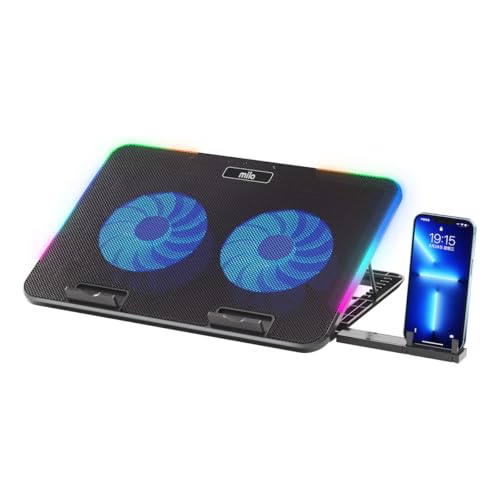 M2 R-Type RGB Işıklı, 2 Büyük Fanlı, Telefon Standlı, 2 USB Notebook Soğutucu Stand