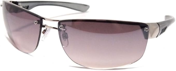 Amazon 大きめレンズ サングラス メンズ グラデーションレンズ 目が透ける 小顔効果 大きい サイズ ｕｖカット 新品 グレー スモーク ブラウン 9193 グレー サングラス 通販