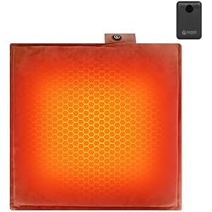 SAVIOR HEAT Portable Heated Seat Cushion 3 Heat Settings Battery Opearted 10000mAh Butt Pillow USB Rechargeable Heating Seat Cushion Heated Seat Cover Pad for Stadium Home Use Fishing Campin