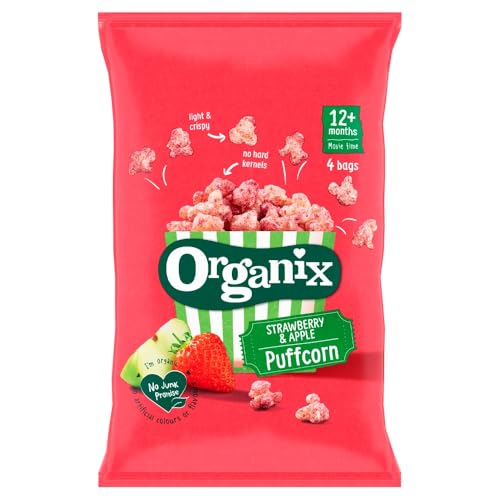 Organix Strawberry & Apple Puffcorn 4 x 10g