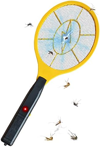 DEVOGUE® Electric Fly Swatter Bug Zapper Battery Operated Flies Killer Indoor & Outdoor Pest Control Mosquito and Insect Catcher Racket