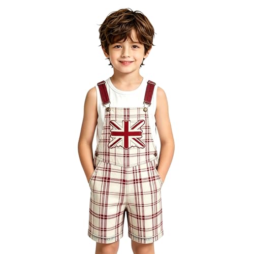 Salopette enfant légère et anti-serrage - Pantalon réglable d'été style britannique