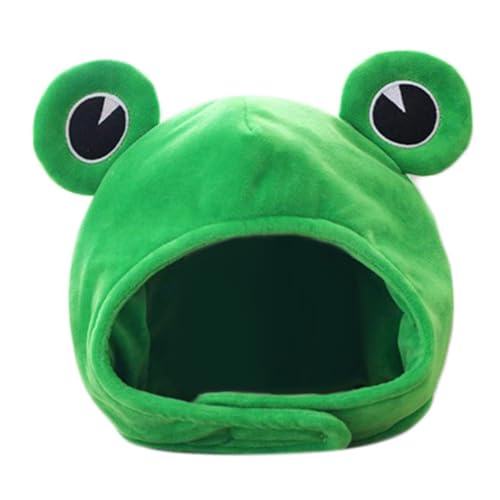 かぶりもの 着ぐるみ 蛙帽子 カチューシャ もふもふ 蛙 被り物 ジョーク おもしろ コスプレ小道具 写真撮影道具 衣装 コスチューム 30cm