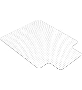 HOMEK Office Chair Mat for Carpeted Floors - Clear Carpet Chair Mat with Lip 48”x 36”x 0.09”