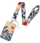 Cool Shark Badge Holder Lanyard – Silky Neck Strap With ID Card Slot, 19 Inch, Blue Sea Design For Kids, Students, Office