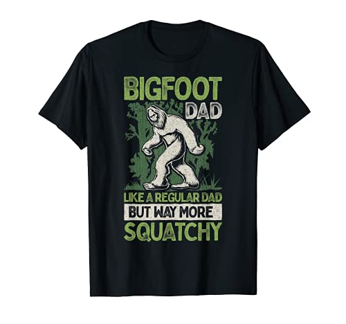 Bigfoot Dad Squatchy Sasquatch Día del Padre Retro Vintage Camiseta