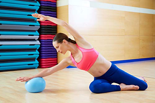 8 Inch Exercise Ball, Small Exercise Ball Mini Yoga Ball, Pilates Ball 8 In With Needle Pump, Core Ball Barre Workout Anti Burst 8” Ball For Stability Physical Therapy Fitness, Blue #TOP4