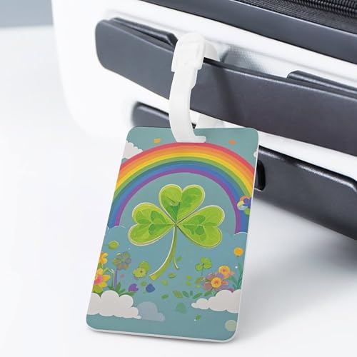 Étiquettes à bagages en forme de trèfle Rainbow Circle, le cadeau idéal pour voyageurs