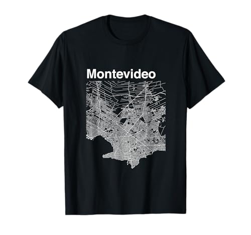 Montevideo Uruguay Classic City Map Graphic T-Shirt