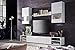 Produktbild trendteam Wohnzimmer Anbauwand Wohnwand Clark, 240 x 179 x 40 cm in Weiß Hochglanz mit viel Stauraum