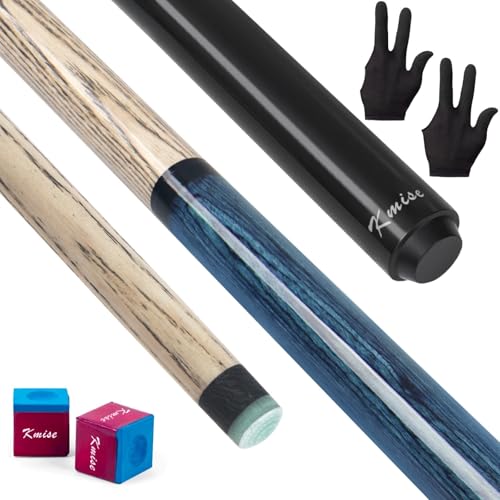 Kmise Break Jump Cue Stick, 21oz 23oz 25oz 28oz Pool Stick for Explosive Breaks and Effortless Jumps, Heavy Hitter Jump&Break Pool Cue with 14mm Pro Breaking Tip (28oz, Blue)
