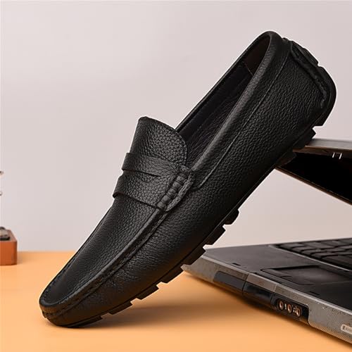 MWX Men's Dress Loafers Black Casual Slip On Shoes Fashion Soft Lightweight Boat Shoes2