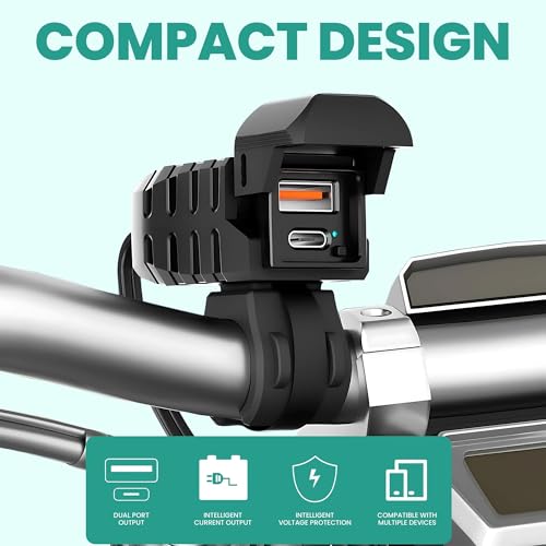 Image of SIMTAC RAPIDRIDE PRO: 51W Dual-Port USB-A & Type-C Charger with Volt Meter