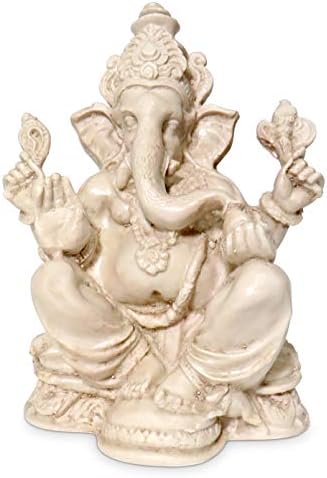 Purity Style Handcrafted Resin Ganesha Statue, Decorative Ornament
