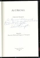 As I Recall 0874803349 Book Cover