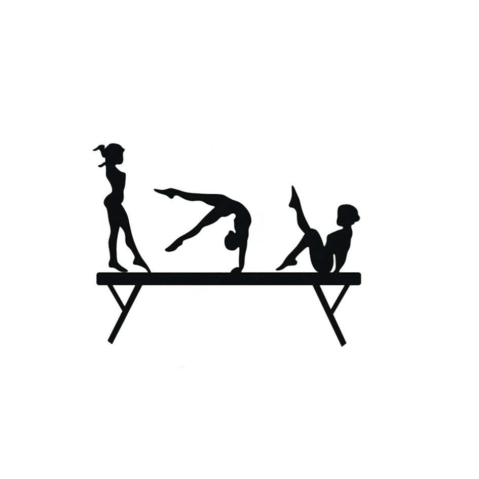 GADGETS WRAP Vinyl Wall Decal Sticker Three Girls Gymnastics Balance Beam Toy Review India (Iknoor World )