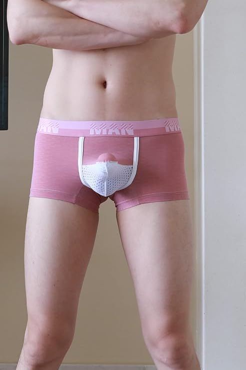 Mens Ice Silk Elephant Nose Boxer Briefs Bulge Enhancing Separated Pouch Soft and Breathable Underpants2